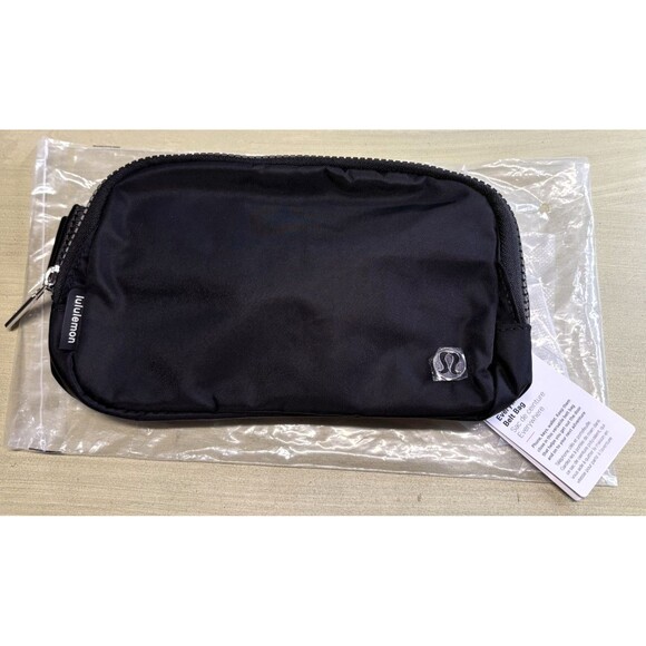Lululemon Handbags - Lululemon Everywhere Belt Bag 1L with Logo Strap Black NWT